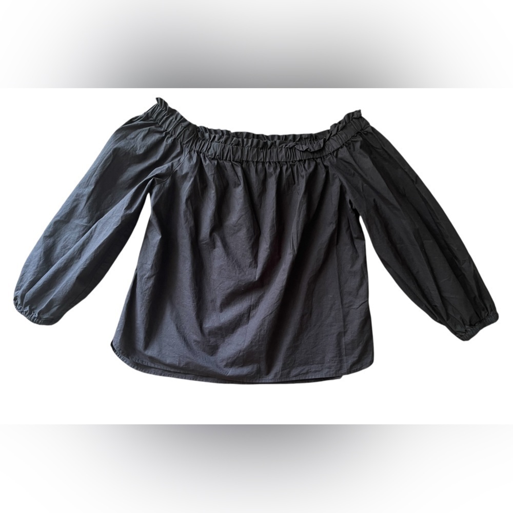 J.Crew Black Off-Shoulder Blouse